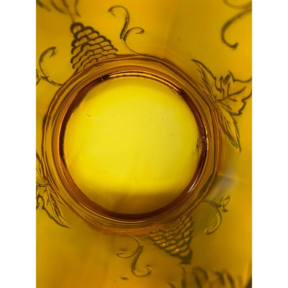 VTG Indiana Glass Harvest Grape Marigold Carnival Glass Lidded Canister 8